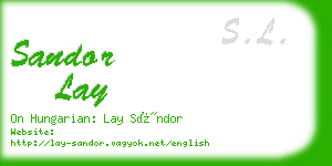 sandor lay business card